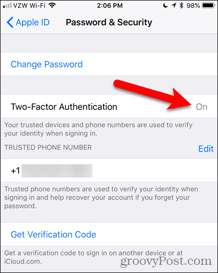 Divfaktoru autentifikācija iOS