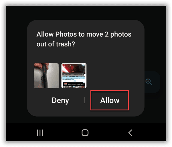 Atgūt izdzēstos fotoattēlus operētājsistēmā Android