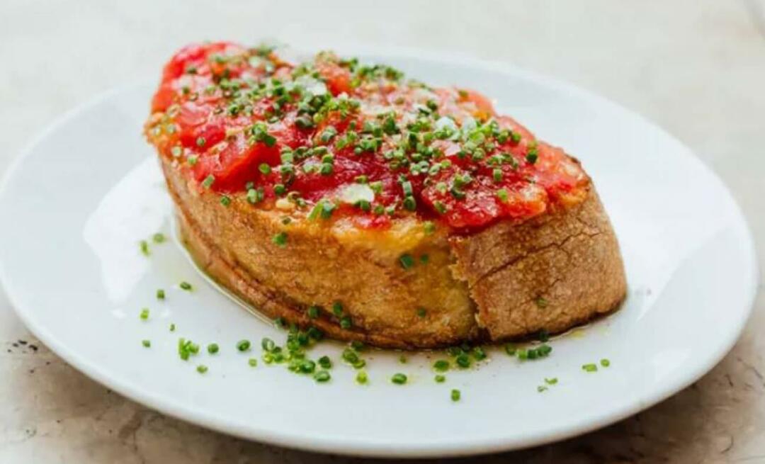 Neaizstājamā spāņu virtuves recepte! Kā pagatavot pannas kon tomātu? Tomātu maizes recepte