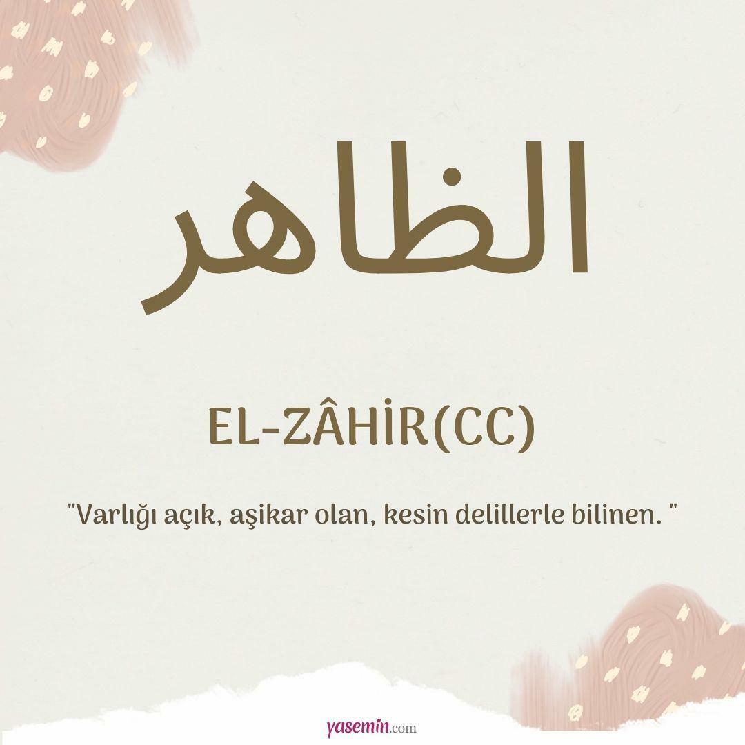 Ko nozīmē al-Zahir (c.c)?