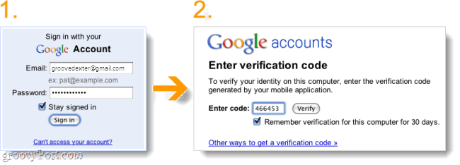 Divpakāpju verifikācijas pierakstīšanās pakalpojumā gmail