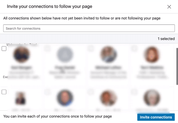 Uzaiciniet savienojumus sekot savai LinkedIn lapai, 2. darbība.