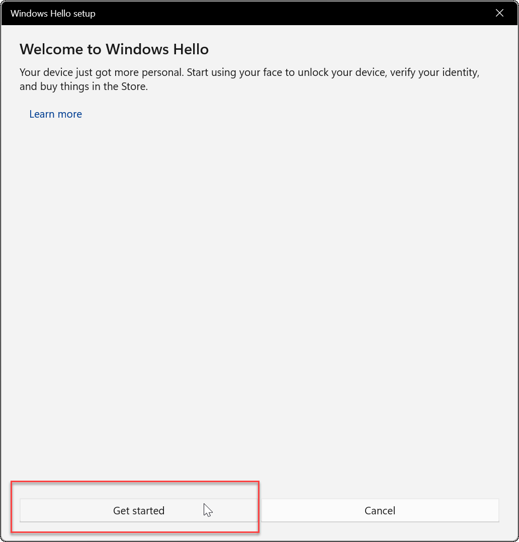 Windows Hello iestatīšana