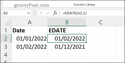 Citi EDATE formulas piemēri programmā Excel