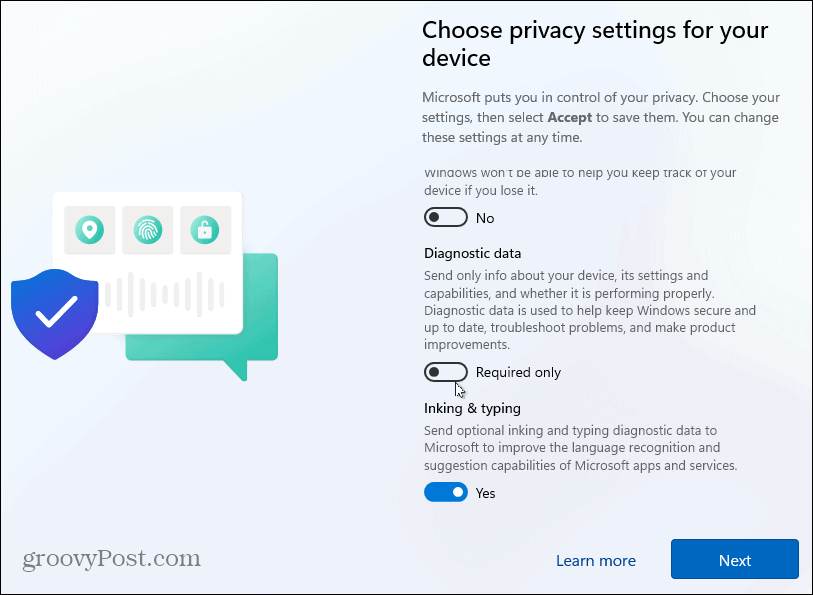 Windows 11 privātuma iestatījumi