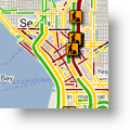 Google Maps tiešsaistes satiksme artēriju ceļiem