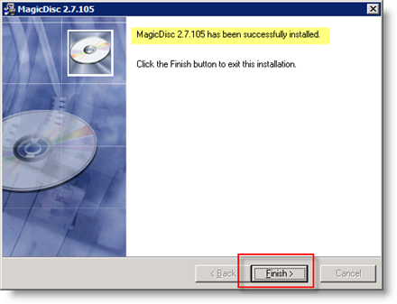 Pabeidziet MagicISO instalēšanu uz Windows Server 2008