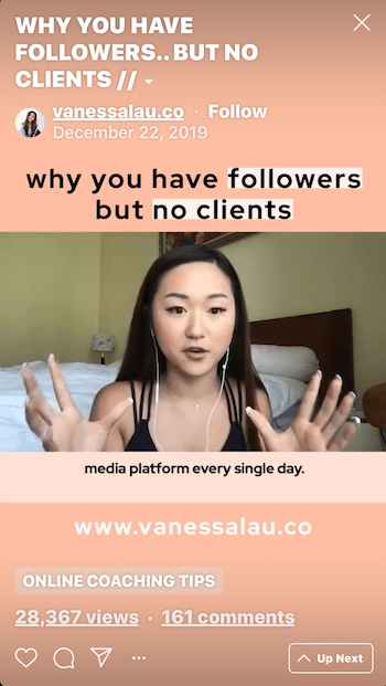 Vanesa Lau IGTV Instagram video