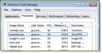 Ekrānuzņēmums: Windows 7 Task Manager