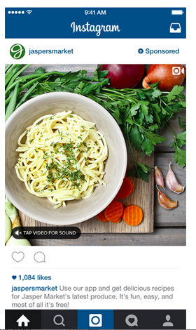jaspersmarket instagram video reklāma
