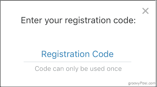 Ievadiet savu reģistrācijas kodu