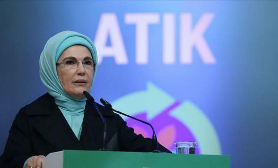 Emine Erdogan apsveica Hatay Green Nature sieviešu uzņēmumu kooperatīva biedres
