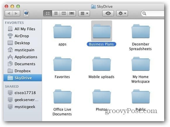 Mac SkyDrive mape