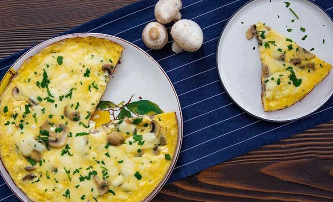Kā pagatavot sēņu omleti? Praktiska un garda sēņu omletes recepte sahuram