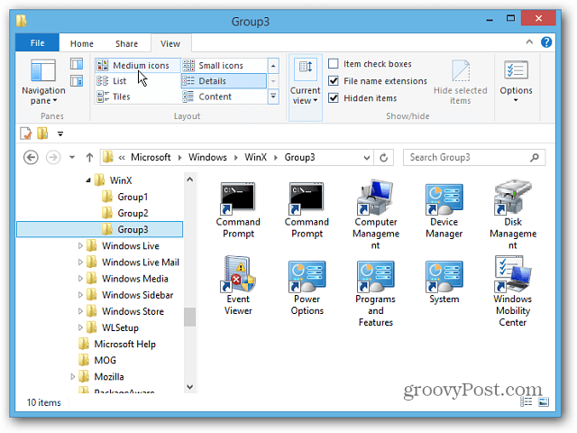 Kā rediģēt Windows 8 enerģijas lietotāja izvēlni