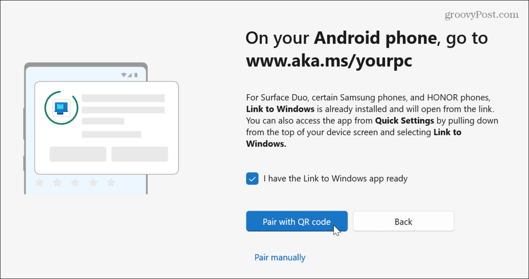 Kā pārsūtīt fotoattēlus no Android uz Windows 11, izmantojot tālruņa saiti