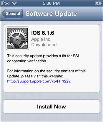 iOS 6.1.6 atjauninājums