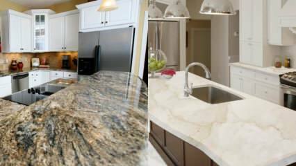 Kāda ir atšķirība starp marmora un granīta darba virsmu?