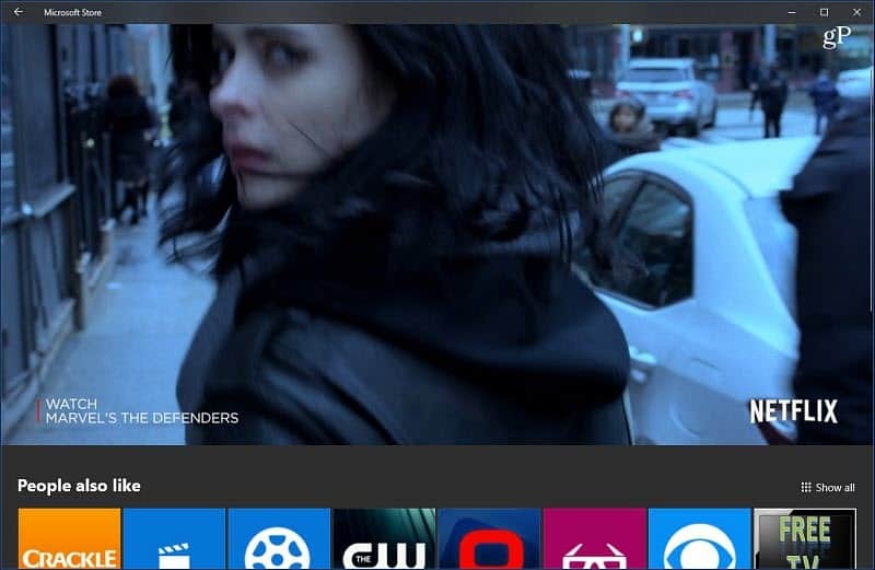 Lietotne Windows 10 Microsoft Store Video Autoplay Netflix