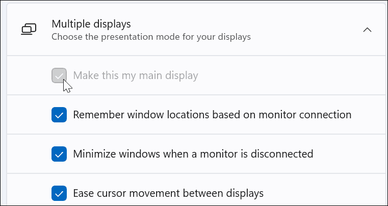 pārvietojiet uzdevumjoslu uz otro monitoru operētājsistēmā Windows 11