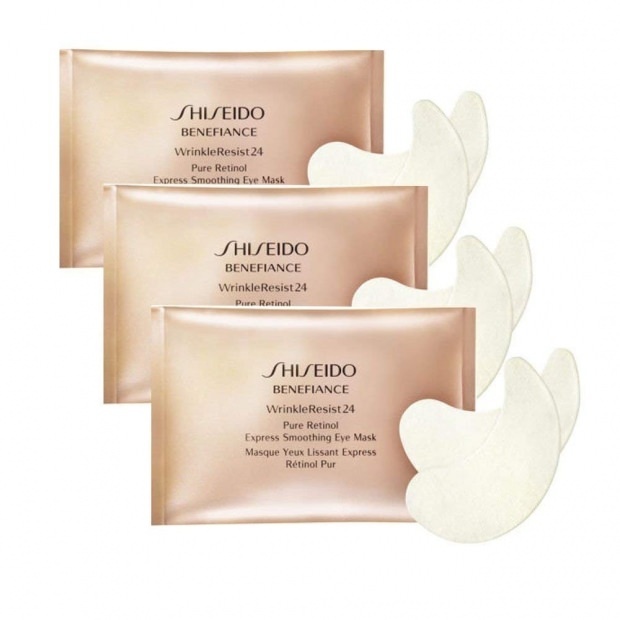Resist24 Pure Retinol Express izlīdzinošā acu maska ​​Shiseido Benefiance Wrinkle