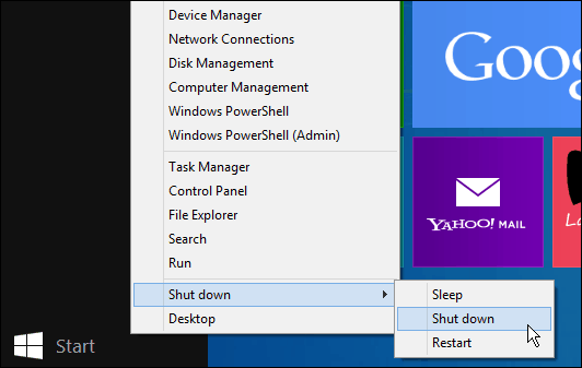 Windows 8.1 atjauninājums atvieglo izslēgšanu