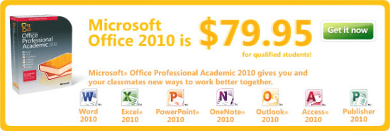 Koledžas studentu atlaide - Office 2010 izglītības / akadēmiskā versija pieejama tagad