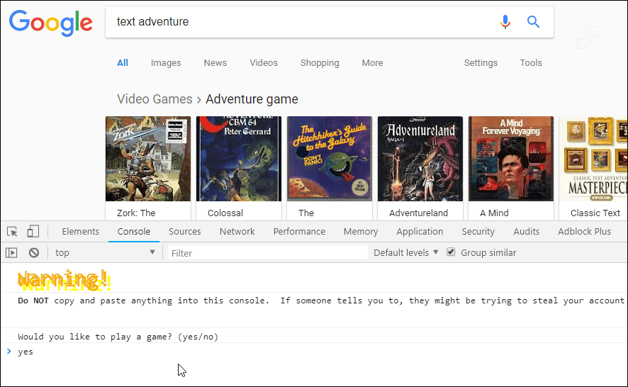Google teksta piedzīvojums