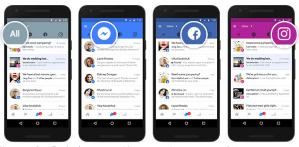 Facebook ļāva uzņēmumiem saistīt savus Facebook, Messenger un Instagram kontus vienā iesūtnē, lai viņi varētu pārvaldīt sakarus vienā vietā.