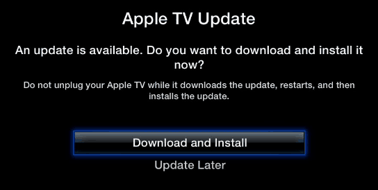 Atjauniniet Apple TV programmatūru