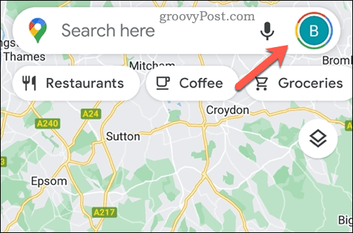 Atveriet Google Maps profila ikonu