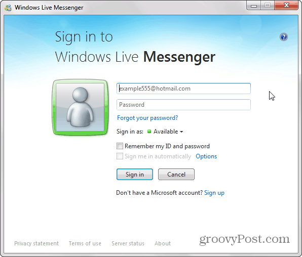 atjaunots Windows Live Messenger