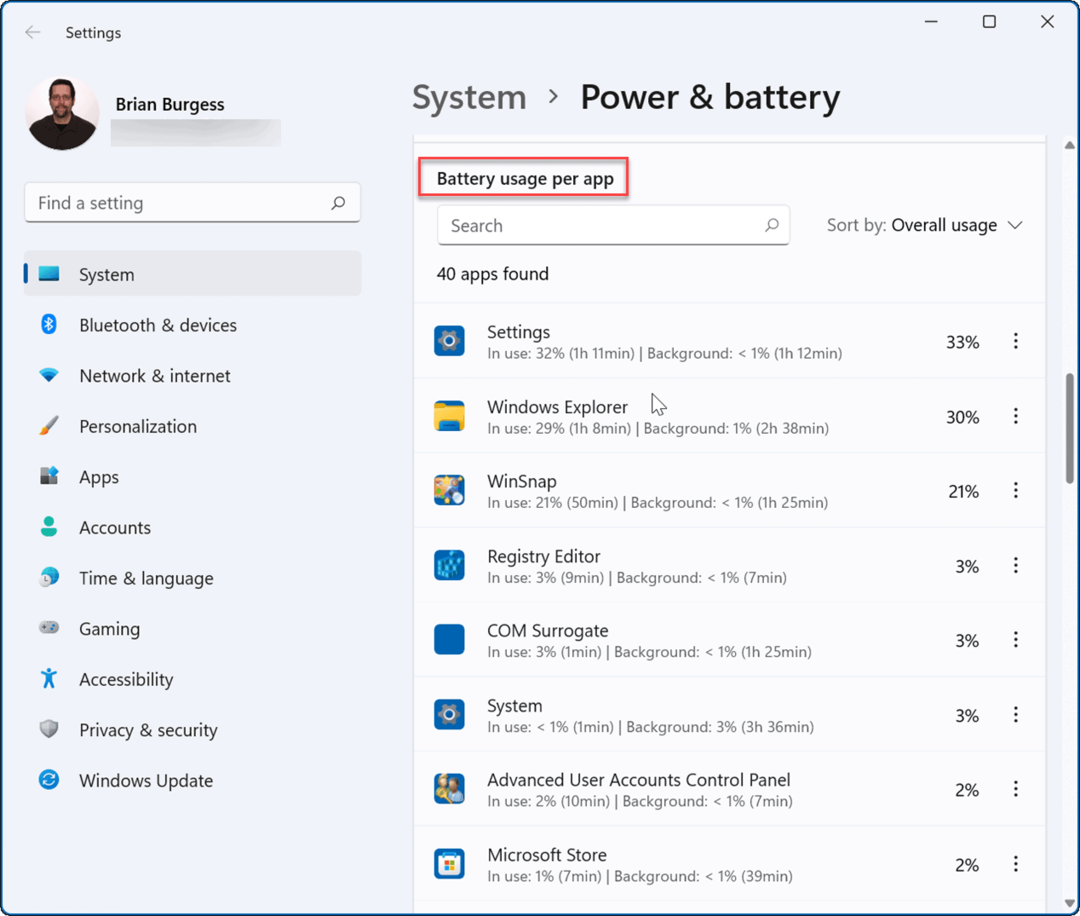 pārbaudiet atlikušo akumulatora darbības laiku operētājsistēmā Windows 11