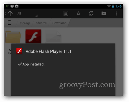 Instalēts Android Flash Player