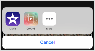 Pieskarieties ikonai CropVS, lai atvērtu lietotnes rīkus.