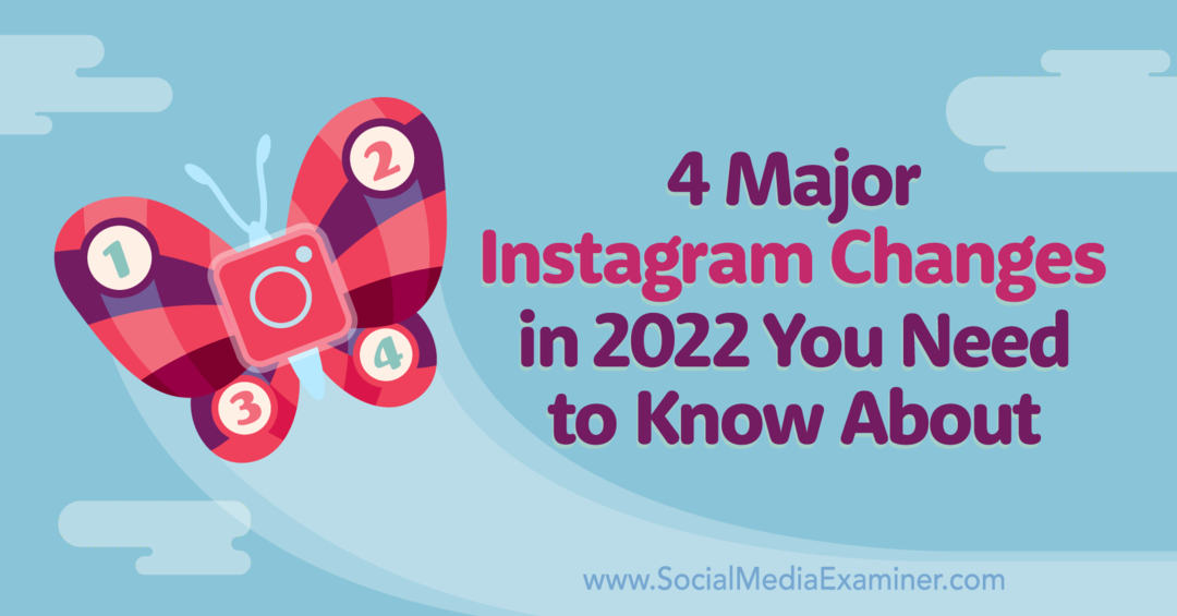 4 nozīmīgākās Instagram izmaiņas 2022. gadā, kas jums jāzina, Marlija Broudija vietnē Social Media Examiner.