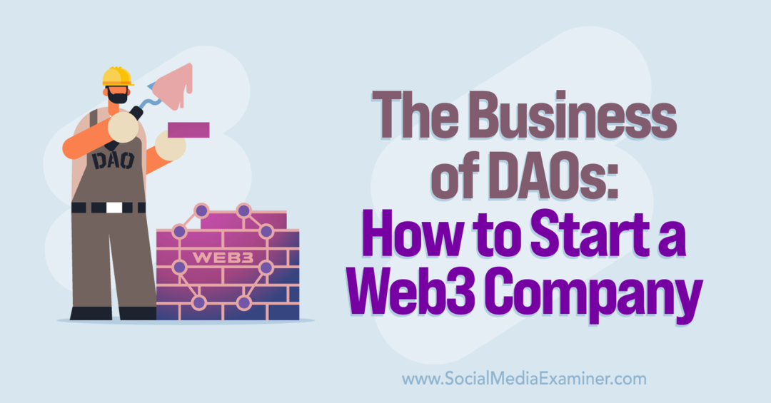 DAO bizness: kā izveidot Web3 uzņēmumu: sociālo mediju pārbaudītājs