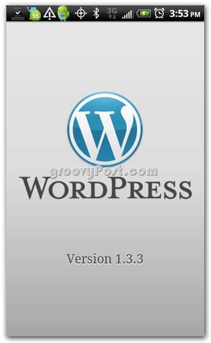 Wordpress Android versijā 1.33