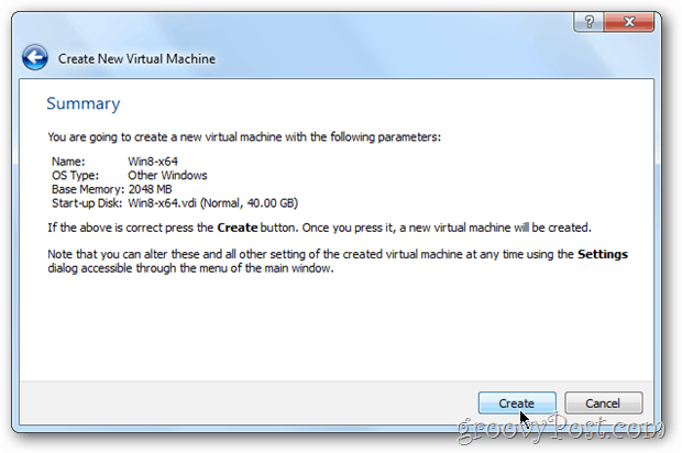 VirtualBox kopsavilkums Vm Windows 8