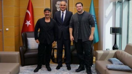 Tikšanās ar kultūras ministru Ersoy Cem Yılmaz un Şahan Gökbakar