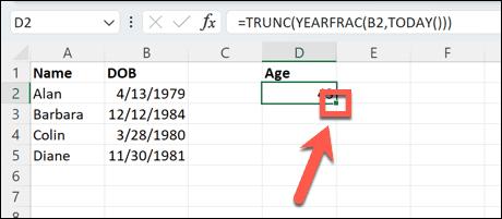 Excel vilkšanas rokturis