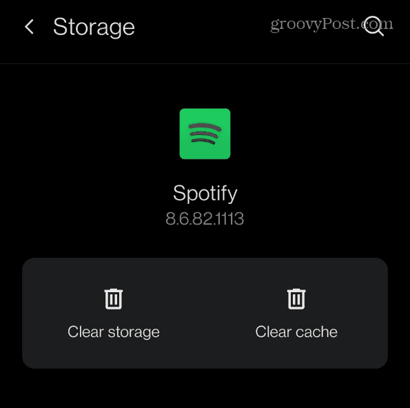 notīrīt Spotify kešatmiņu Spotify Android