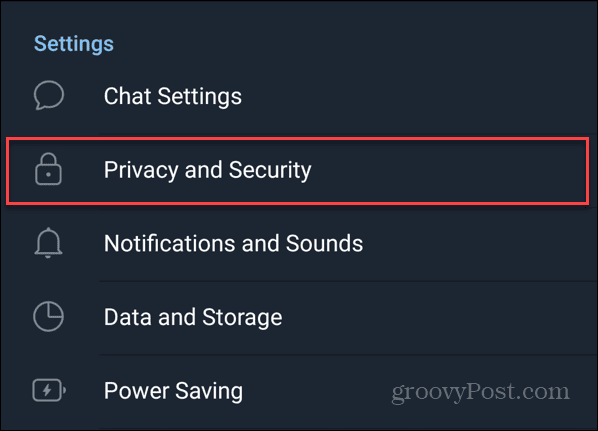 Privātuma un drošības iestatījumi telegrammā operētājsistēmā Android
