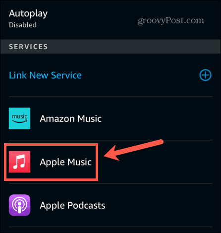 Alexa pakalpojumi Apple mūzika