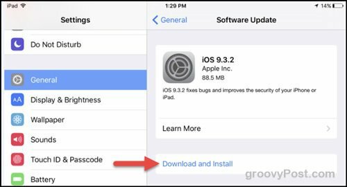 Apple iOS 9.3.2 atjaunināšanas drošības ielāps