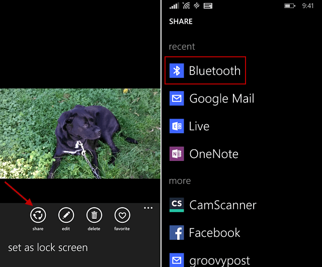 Windows Phone 8.1 padoms: kopīgojiet failus, izmantojot Bluetooth