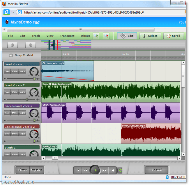 myna audio redaktors ļauj savienot audio un pievienot īpašos efektus
