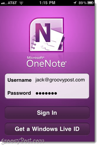 OneNote iPhone (bez maksas no Microsoft)