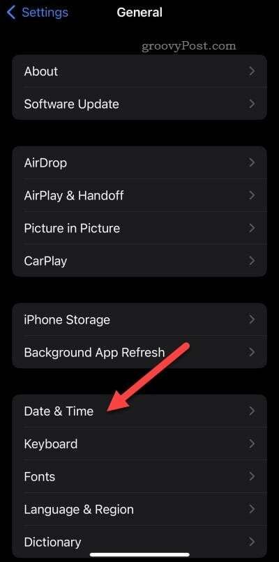 iPhone datuma un laika iestatījumi