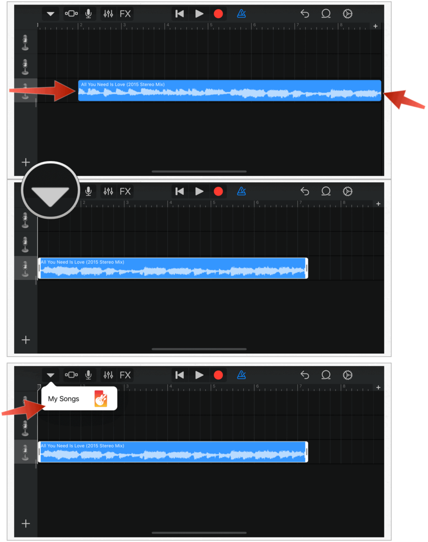 GarageBand manas dziesmas